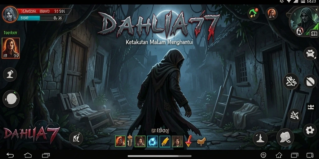 Tampilan gameplay menakutkan dari DAHLIA77 yang menegangkan.