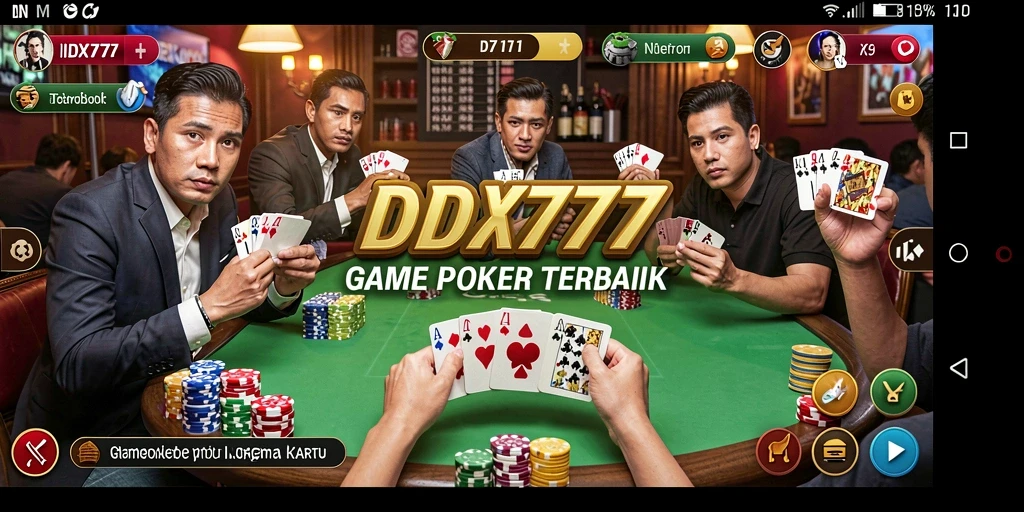 Screenshot gameplay Poker yang seru dan menegangkan dalam IDX777.