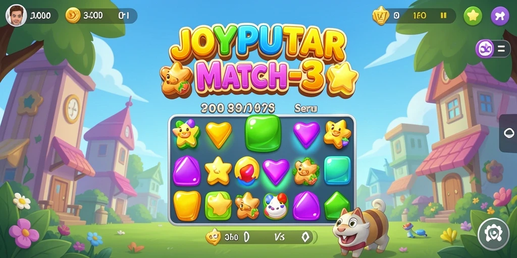 Tampilan gameplay seru dan penuh warna dalam JOYPUTAR.