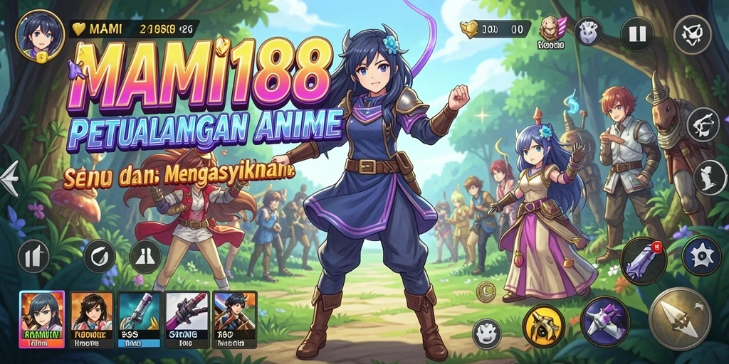 Tampilan gameplay MAMI188 yang penuh warna dan karakter menarik.