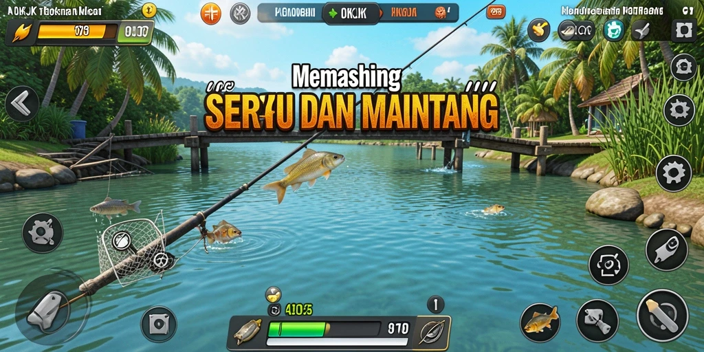 Tangkapan ikan yang luar biasa dalam gameplay OKJK.