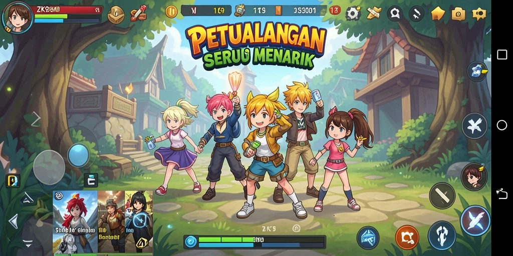 Screenshot ZK9 menampilkan karakter anime dalam aksi seru.